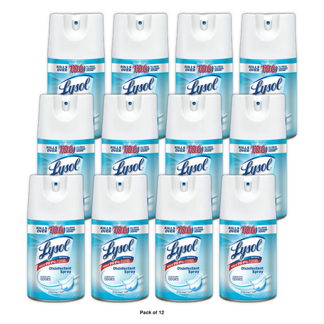 Lysol Crisp Linen Scent Disinfectant Spray 6Oz (Pack of 12)