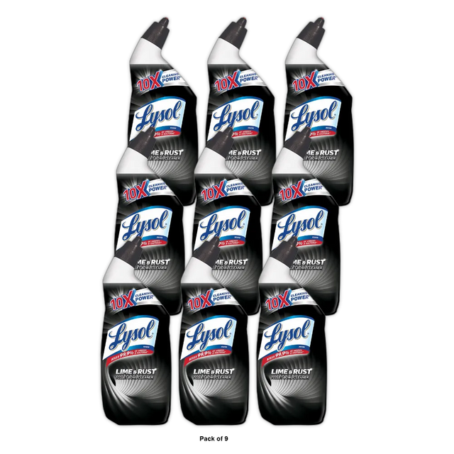 Lysol Lime and Rust Remover Toilet Bowl Cleaner 24Oz (Pack of 9)