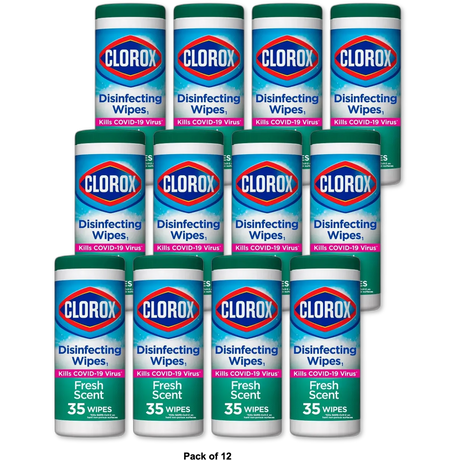 Clorox Disinfecting Wipes Fresh Scent 0.16Oz (Pack Of 12)