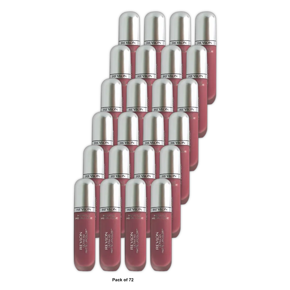 Revlon Ultra Hd Metallic Matte Liquid Lipcolor Glam 0.2Oz (Pack Of 72)