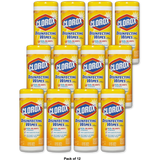 Clorox Disinfecting Wipes Lemon Fresh 9.1oz (Pack of 12)