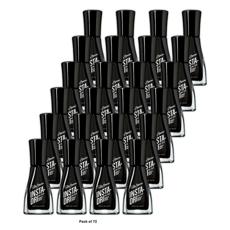 Sally Hansen Insta Dri Fast Dry Nail Color Black To Black 572 0.31Oz (Pack of 72)