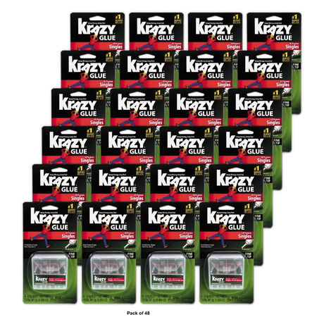 Elmers Instant Krazy All Purpose Glue Liquid Single Use Tubes 0.07Oz (Pack Of 48)