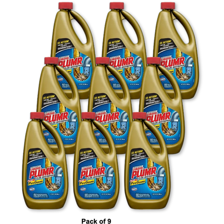 Clorox Professional Strength Liquid Plumr Gel Clog Remover 32Oz (Pack of 9)