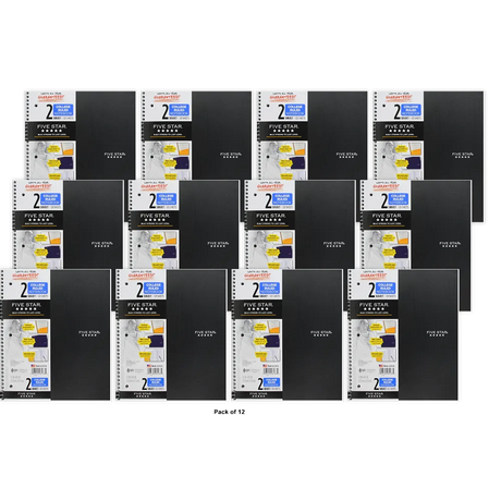 Mead Five Star 2 Subject College Ruled Notebook 120 Sheets Assorted Colors 29.28oz (Pack of 12)
