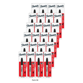 Sanford Sharpie Permanent Black Marker Fine Tip1 Ea 8.6oz (Pack of 48)