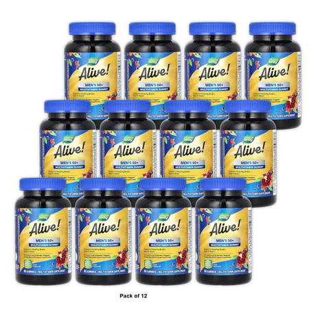 Natures Way Alive Mens 50 Plus Gummy Vitamins60 Ea 1Oz (Pack Of 12)