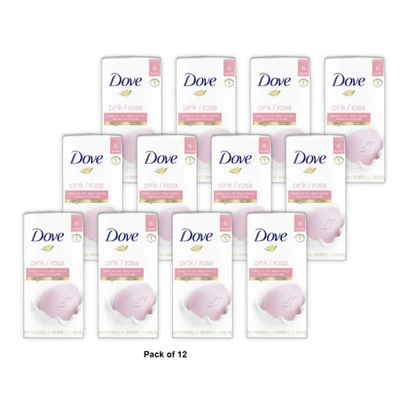 Dove Beauty Bar For Deep Moisture Pink And Rosa 6 Ea 3.75Oz (Pack of 12)