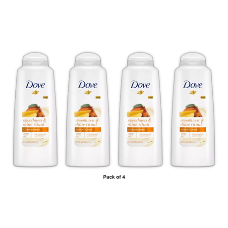Dove Smoothness And Shine Ritual Conditioner Mango 20.4Oz (Pack of 4)