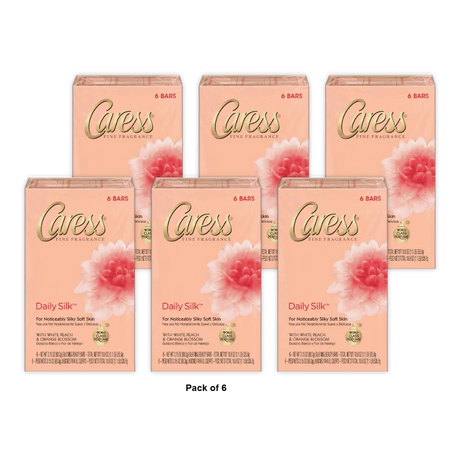 Caress Beauty Bar Soap Daily Silk 6 Bars 18.90Oz (Pack of 6)
