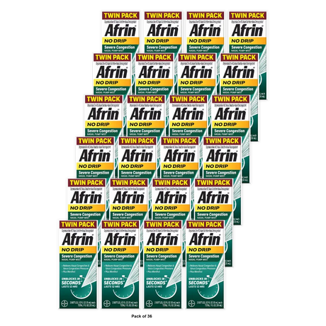 Afrin No-Drip Severe Congestion Twin Pack 1Oz (Pack of 36)