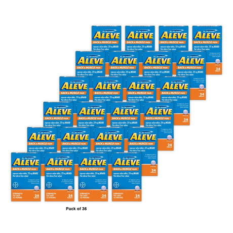 Aleve Back & Muscle Pain Relief Tablets 24 ct 1.26oz (Pack of 36)