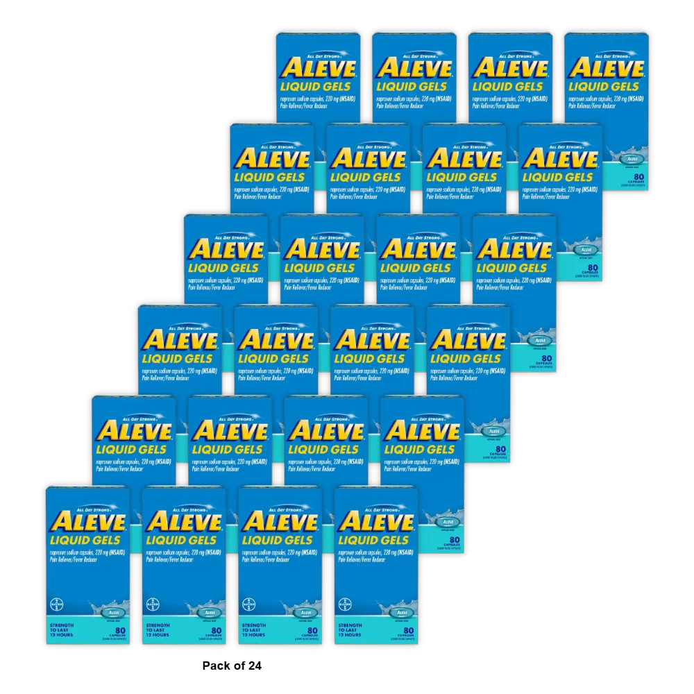 Aleve Liquid Gels 80 ct 5.94oz (Pack of 24)