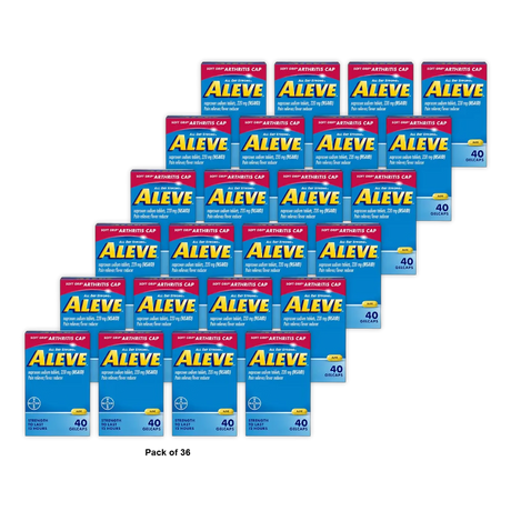 Aleve Soft Grip Arthritis Naproxen Sodium for Pain Relief 40 Count 1.6oz (Pack of 36)