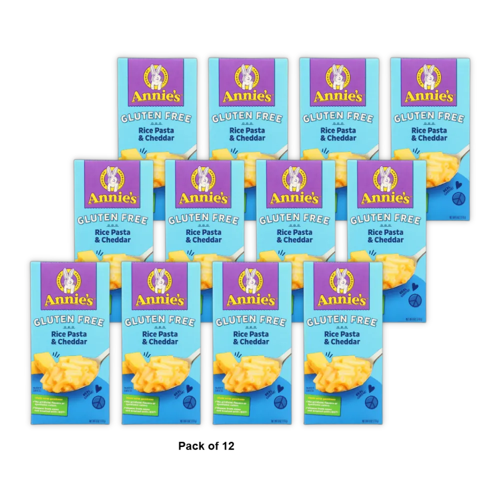 Annie`s Gluten-Free Rice Pasta &amp; Cheddar 6 oz (Pack of 12)