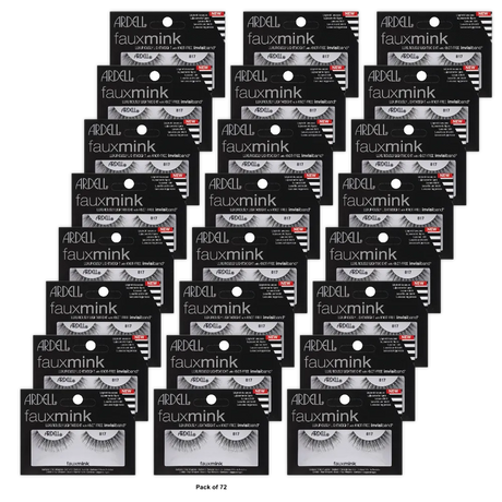 Ardell Faux Mink Strip Lashes Black #817 0.32Oz (Pack of 72)