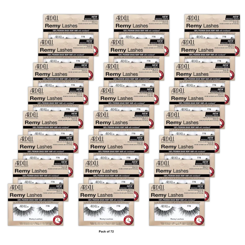 Ardell Remy Black Lashes #778 0.32Oz (Pack of 72)