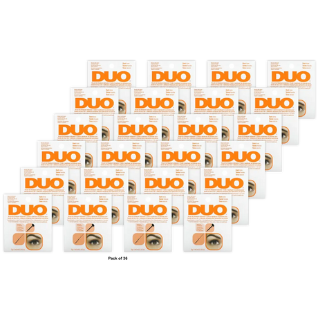 Duo Eye Lash Glue Brush On Adhesive Dark Tone Black Or Brown 0.18Oz (Pack Of 36)