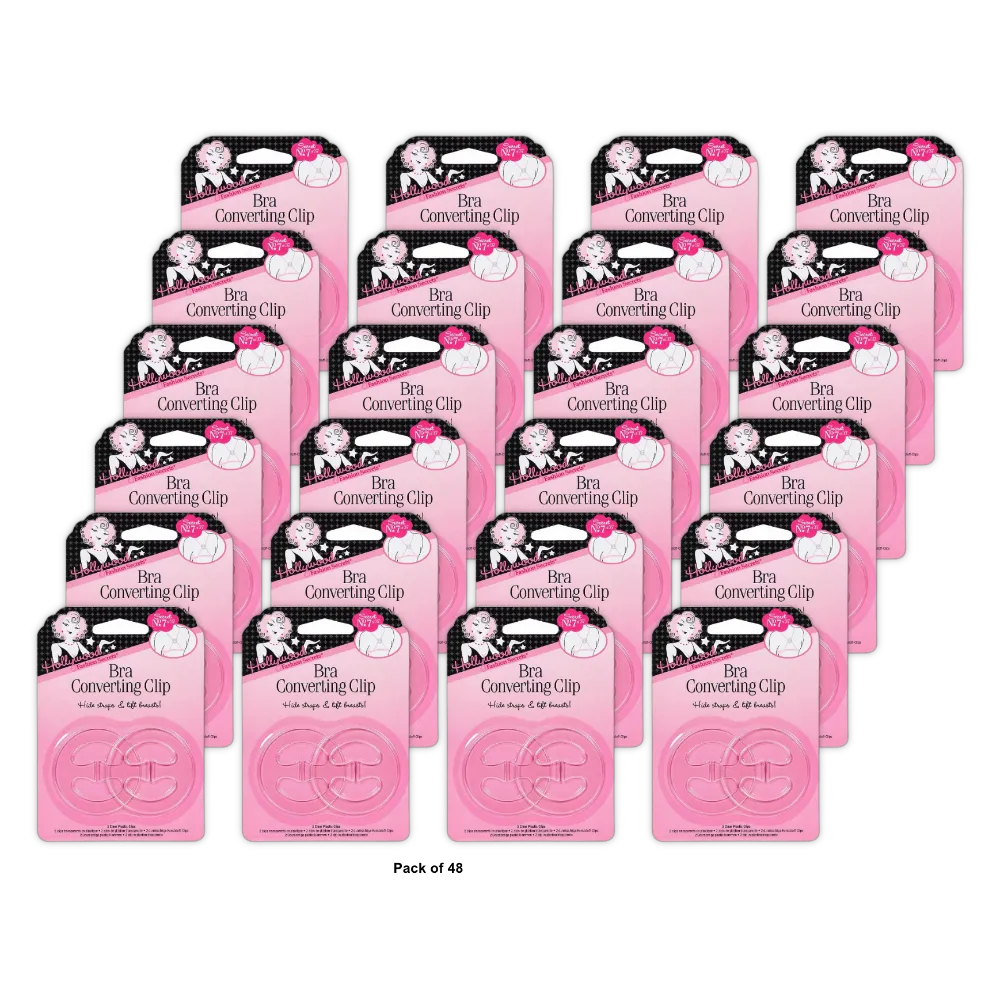 Hollywood Fashion Secrets Bra Converting Clips Clear 1.06Oz (Pack of 48)