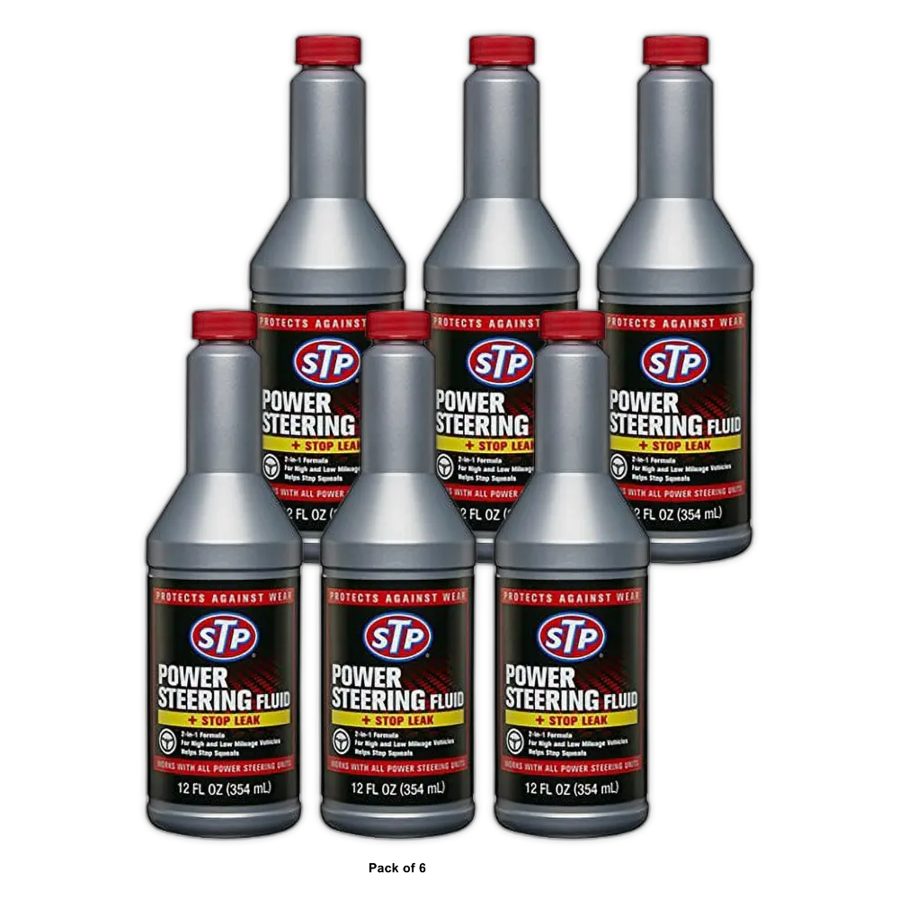 Stp Power Steering Fluid And Stop Leak 12Oz (Pack of 6)