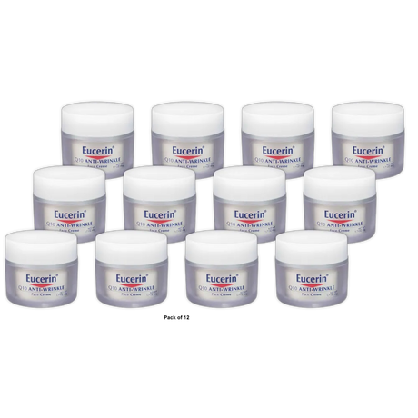 Eucerin Q10 Anti-Wrinkle Sensitive Facial Skin Creme 1.7Oz (Pack of 12)