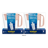 Brita Metro Water Filteration System Pitcher 6 Cup Pink(colours may vary) 21.92oz (Pack of 2)