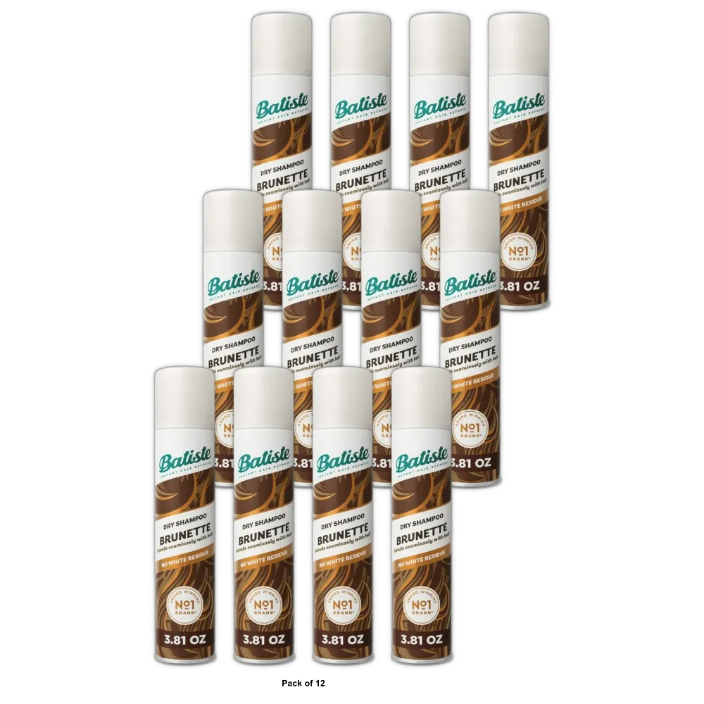 Batiste Dry Shampoo Beautiful Brunett 3.81Oz (Pack of 12)