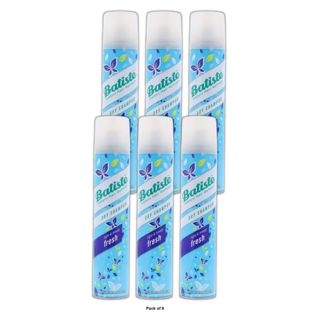 Batiste Dry Shampoo Fresh Fragrance 6.73Oz (Pack of 6)