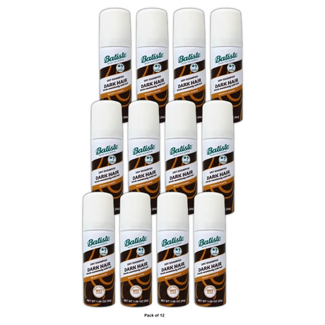 Batiste Dry Shampoo Plus Hint of Color Dark Brown 1.6Oz (Pack of 12)