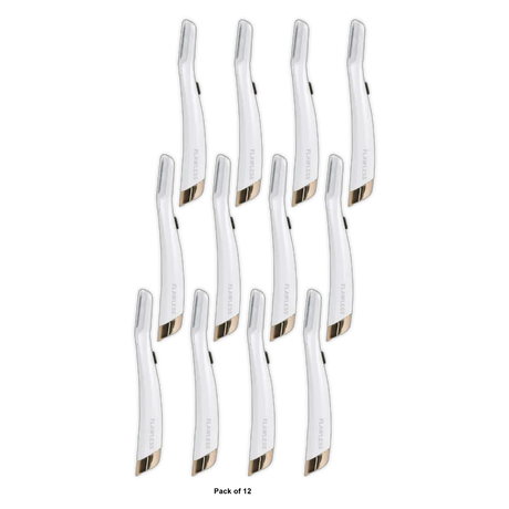 Finishing Touch Flawless Dermaplane Glo Lighted Facial Exfoliator White and Rose Gold 4.48Oz (Pack of 12)
