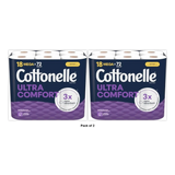 Cottonelle Comfort Care Mega Rolls 18 Count 85.6oz (Pack of 2)