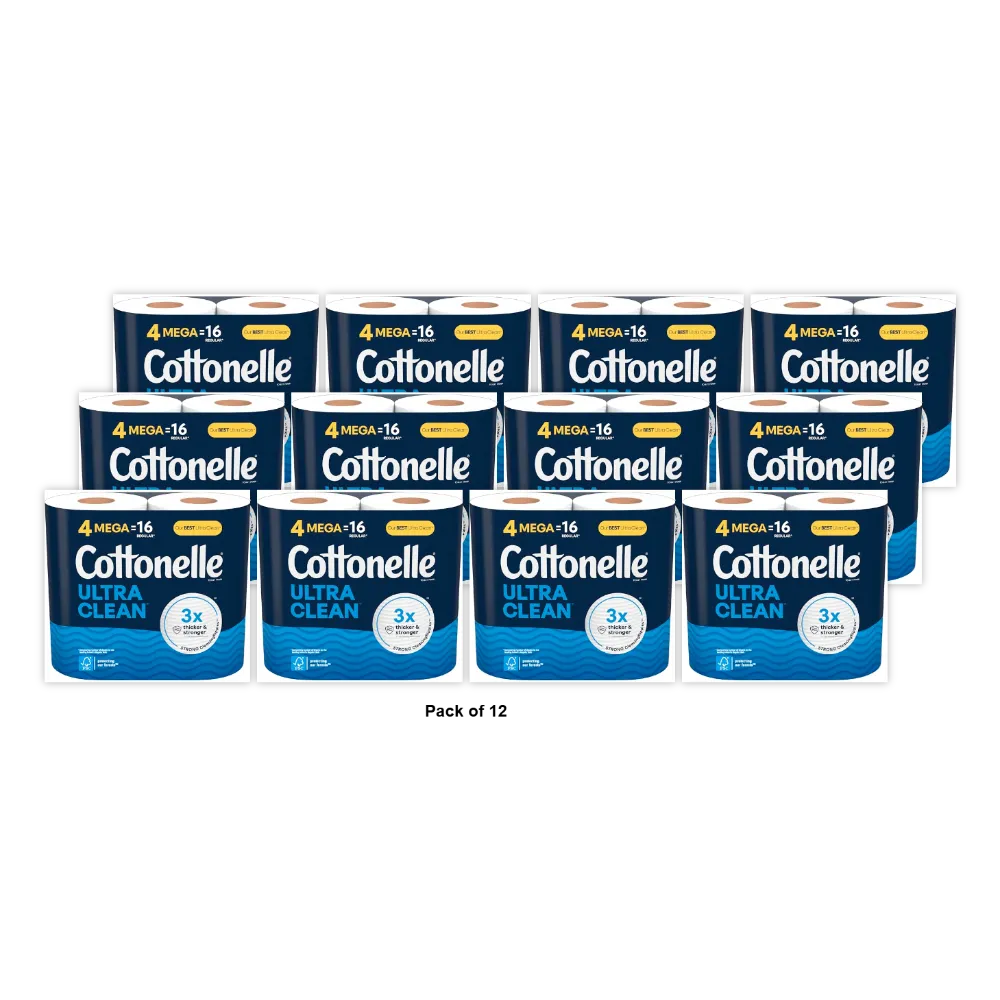 Cottonelle Ultra Clean Toilet Paper 4 Pack 1.19Oz (Pack Of 12)