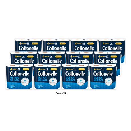 Cottonelle Ultra Clean Toilet Paper 4 Pack 1.19Oz (Pack Of 12)