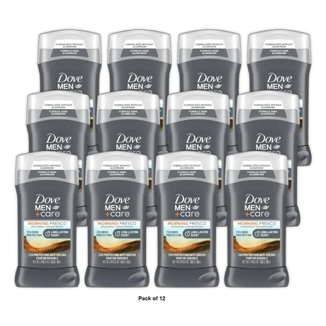 Dove Men+Care Long Lasting Deodorant Stick Morning Fresco 3 Oz (Pack of 12)