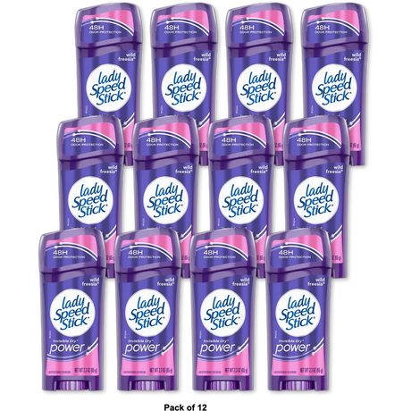 Lady Speed Stick Invisible Dry Antiperspirant And Deodorant Wild Freesia 2.3Oz (Pack of 12)