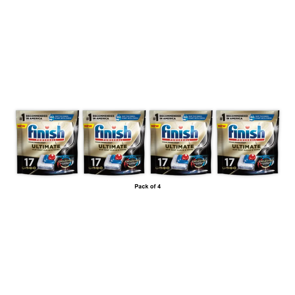 Finish Ultimate Dishwasher Tabs 17 ct 6.1oz (Pack of 4)