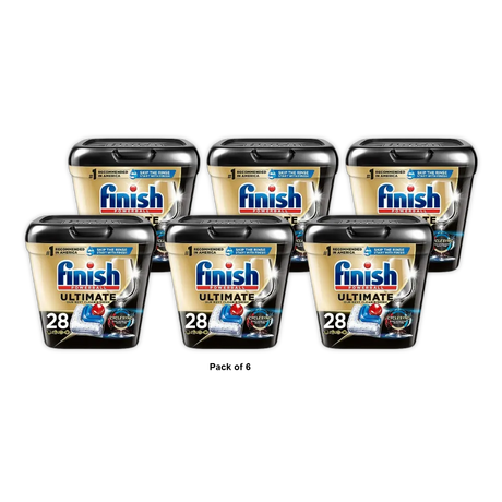 Finish Ultimate Dishwasher Tabs 28 Count 1.11Oz (Pack Of 6)