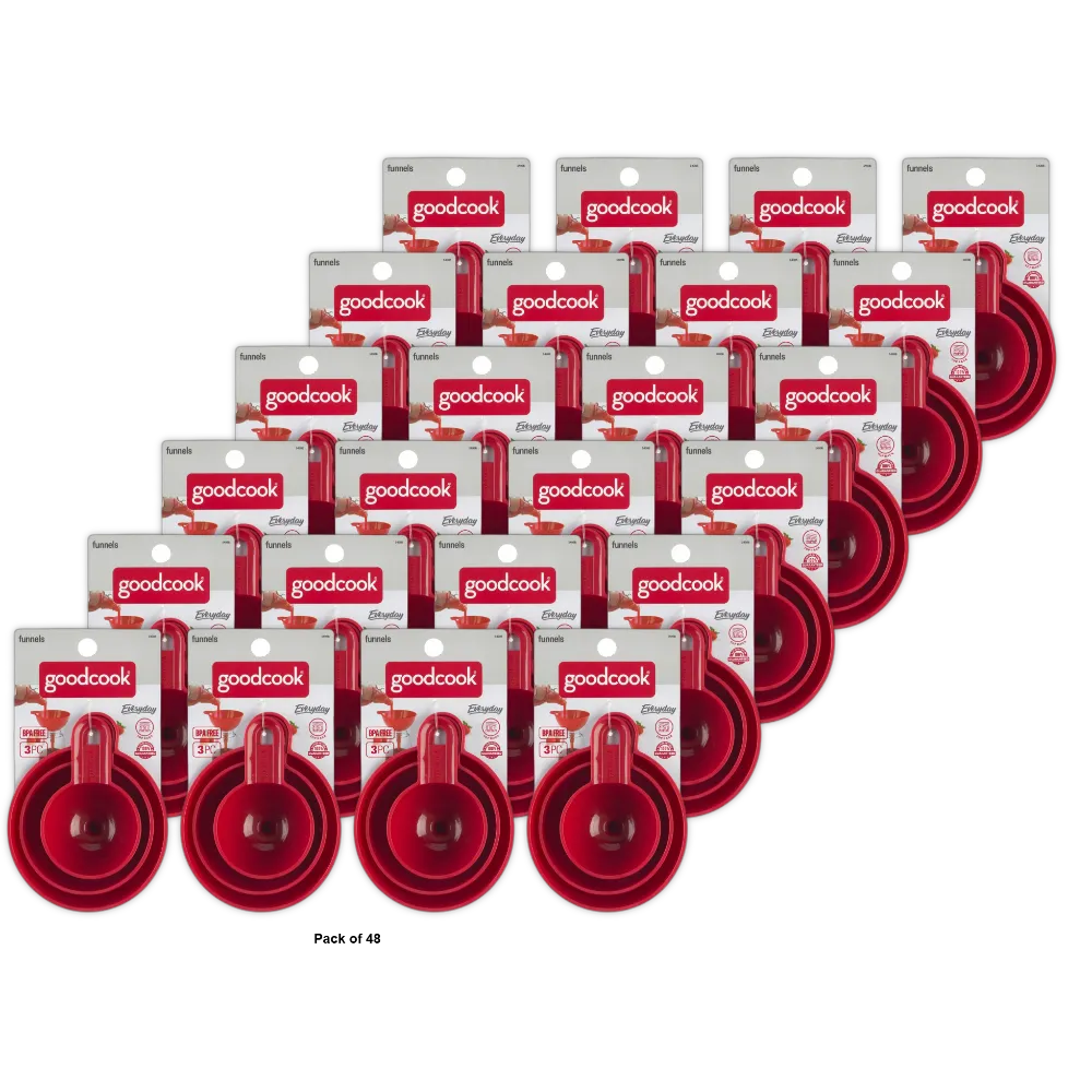 Good Cook Funnel Set 3ct 8oz (Pack of 48)