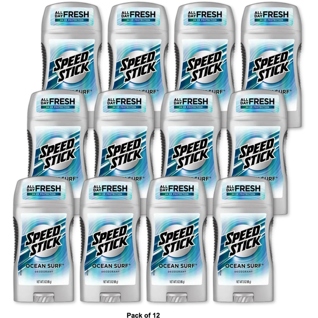 Speed Stick Clear Deodorant Ocean Surf 3Oz (Pack of 12)