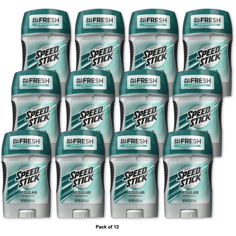 Speed Stick Deodorant By Mennen Regular 24Hr Freshness1.8Oz (Pack of 12)
