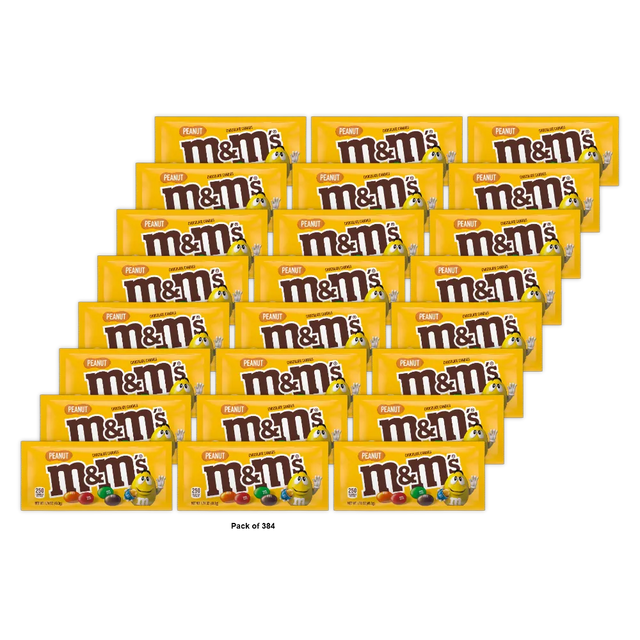 M&M's Peanut Chocolate Butter Candies 1.74 Oz - 48 Bags (Pack of 384)