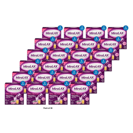 Miralax Laxative Single Dose Powder For Solution 17grams 0.5oz (Pack of 36)