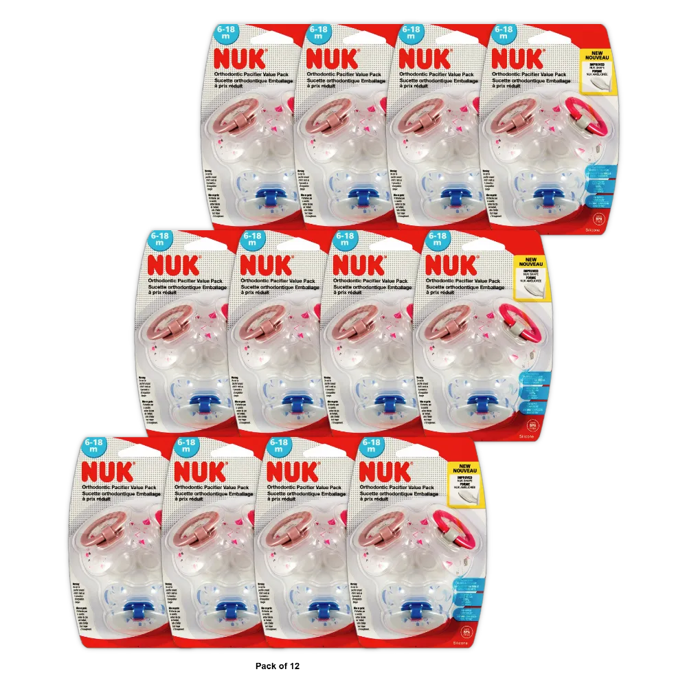 Nuk Pacifier Size 2 ? 3 Pack 0.96Oz (Pack Of 12)