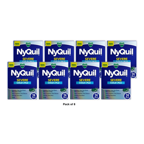 NyQuil LiquiCaps Severe Cold & Flu ? 24 Count (Pack of 8)