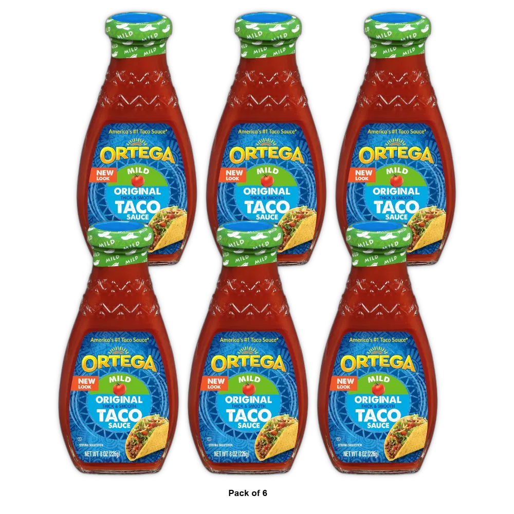 Ortega Taco Sauce Medium 8 oz (Pack of 6)