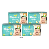 Pampers Baby Dry Diapers Jumbo Pack - Size 2 37Ct 1.55Oz (Pack Of 4)