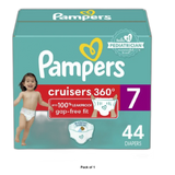 Pampers Diapers - Cruisers 360 - Size 7 44 Count 50.4oz (Pack of 1)