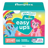 Pampers Easy Ups Training Underwear Girls, 3T-4T Size 5 Diapers, 66 Count 72.64oz (Pack of 1)