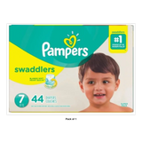 Pampers Swaddlers Diapers - Size 7 44 Count Ultra Soft Disposable Baby Diapers 50.4oz (Pack of 1)