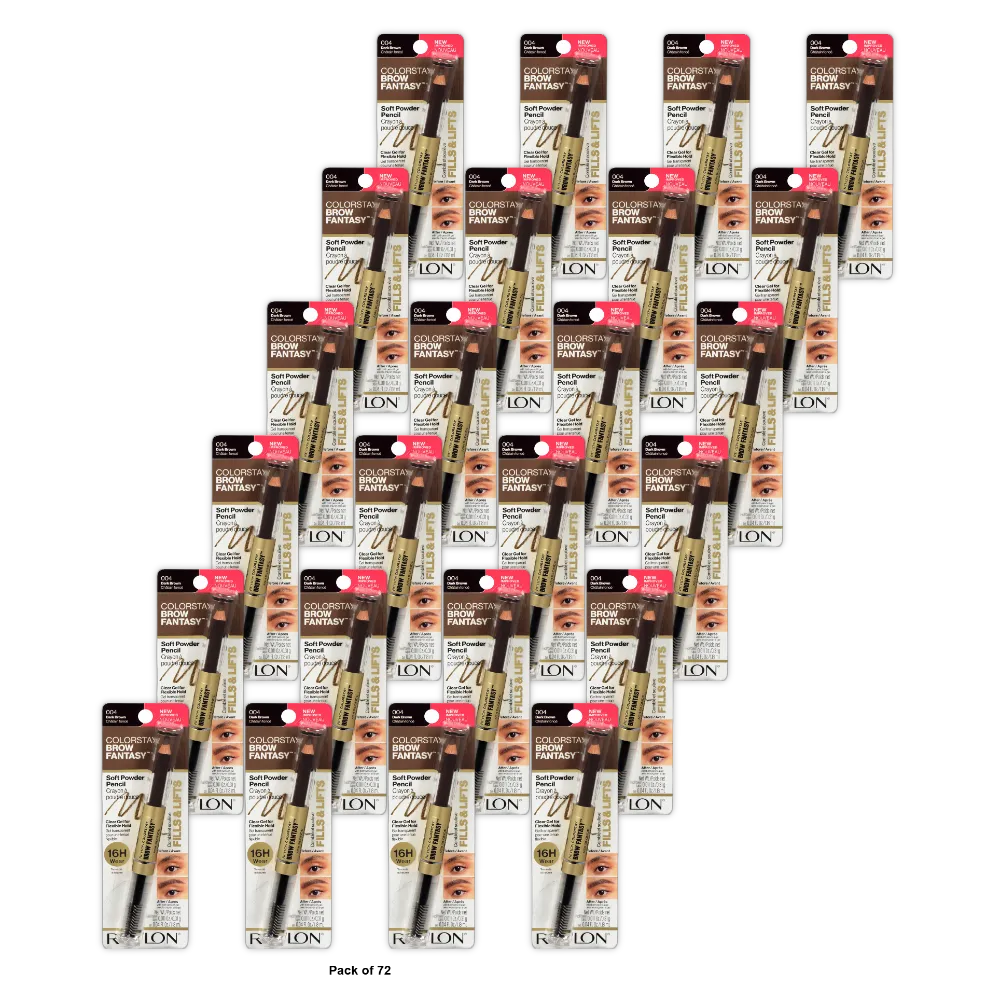 Revlon Brow Fantasy Pencil Dark Brown 0.32oz (Pack of 72)